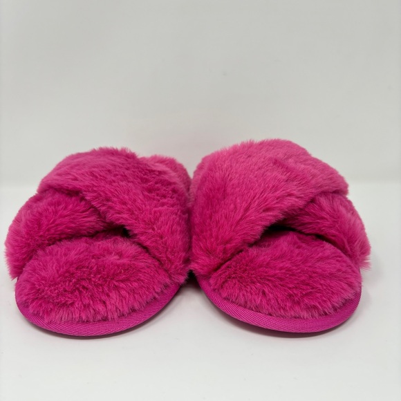 NWOT RACHEL ROY Plush Open Toe Slippers - Picture 3 of 5